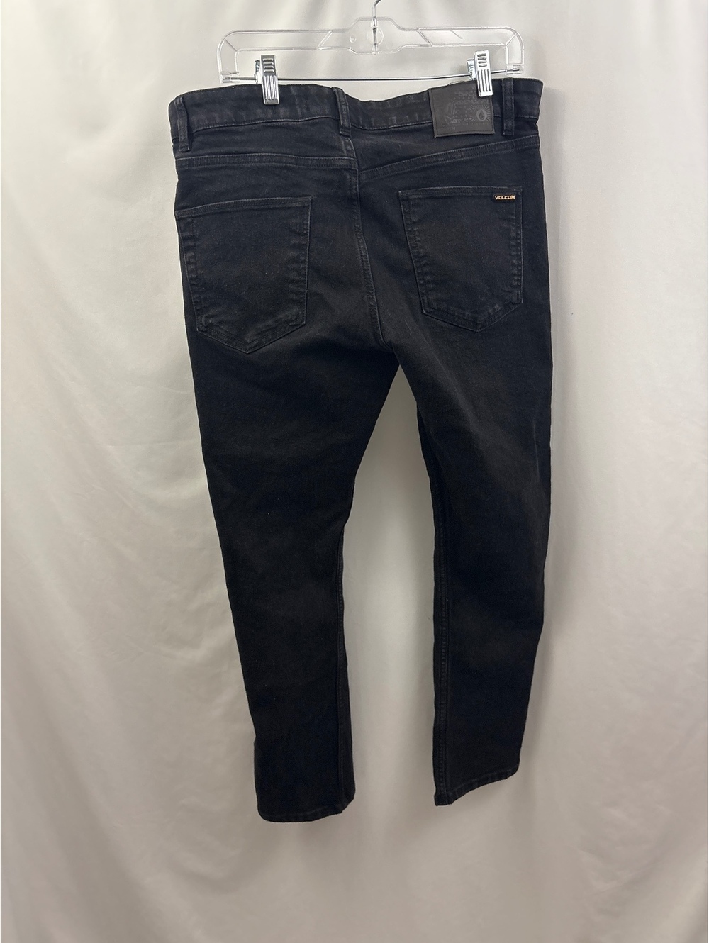 Volcom Vorta Slim Straight Stretch Denim Skate Jeans Washed Black Mens 34X31 - Picture 5 of 6
